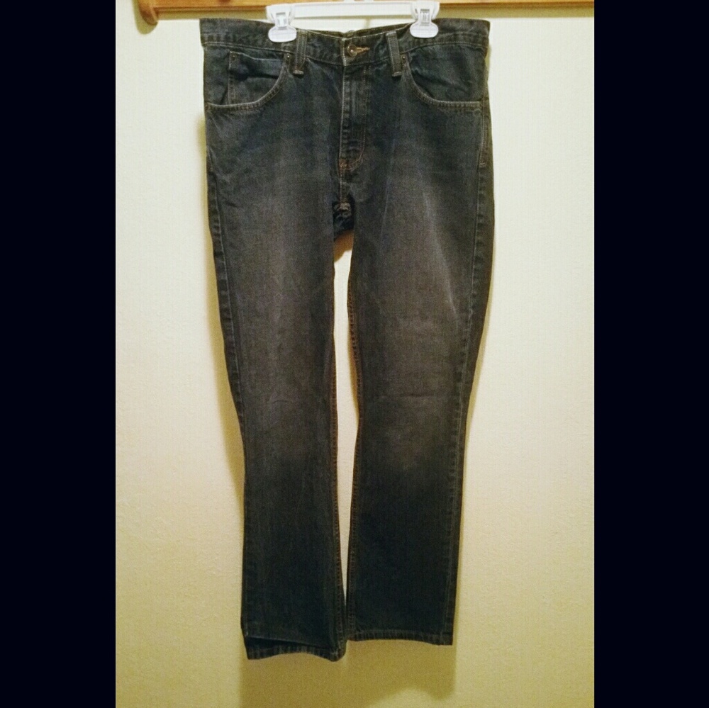 Free World《Men's 33x32 Slim Straight》Grey Jeans